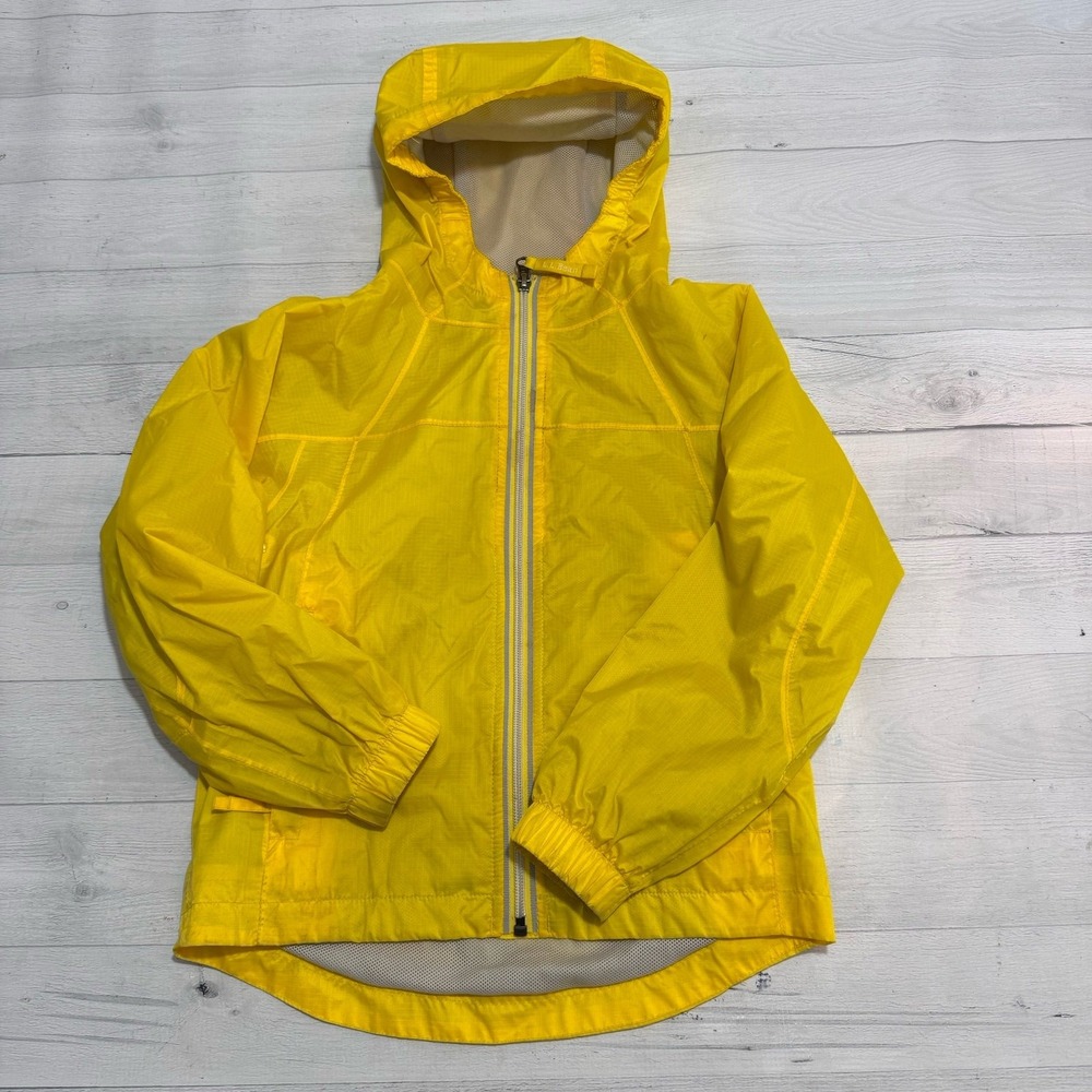 L.L. Bean kids yellow rain jacket size 5/6